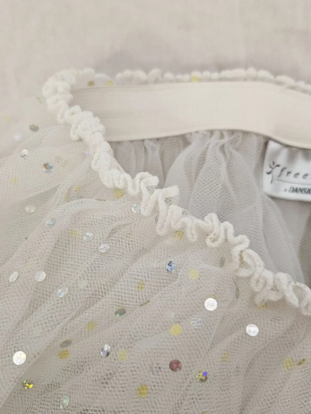 Danskin | White Sequin Tutu Skirt | Ballet Dance Costume | Girls M/L